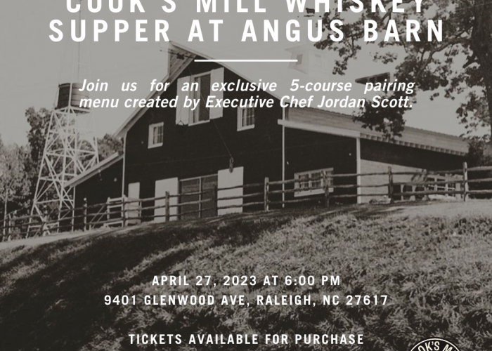 Cook's Mill Whiskey Supper at Angus Barn